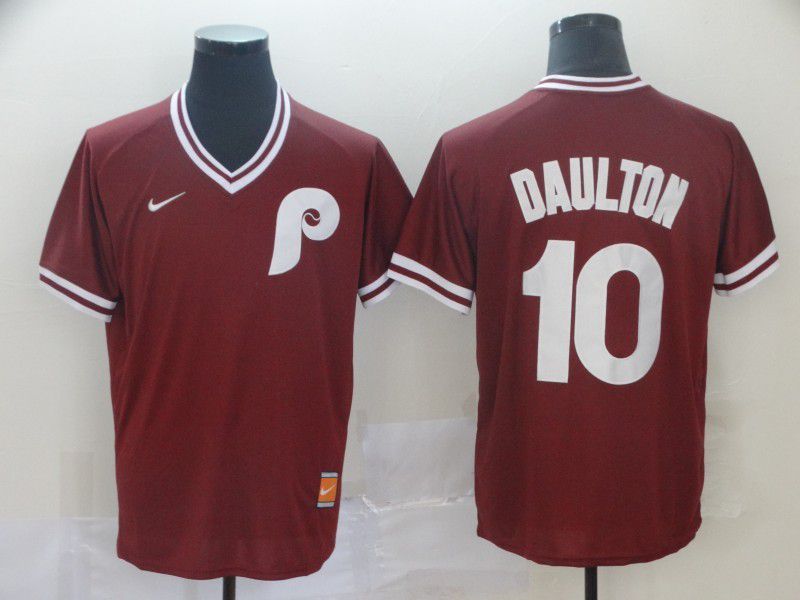 Men Philadelphia Phillies #10 Daulton Red Game Throwback Nike 2022 MLB Jersey->san francisco giants->MLB Jersey